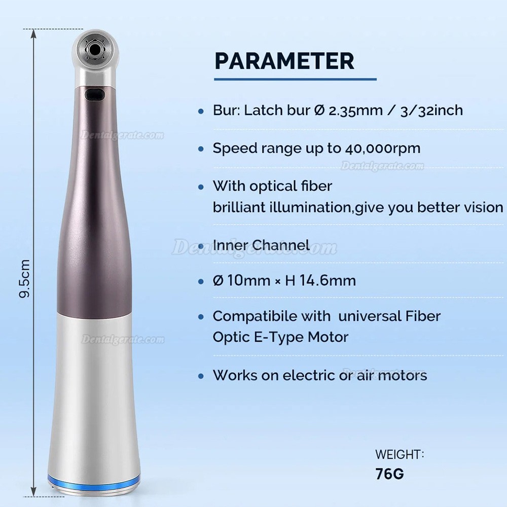 Dental 1:1 Fiberoptik-LED Blau Winkelst&uuml;ck mit Innenwasser